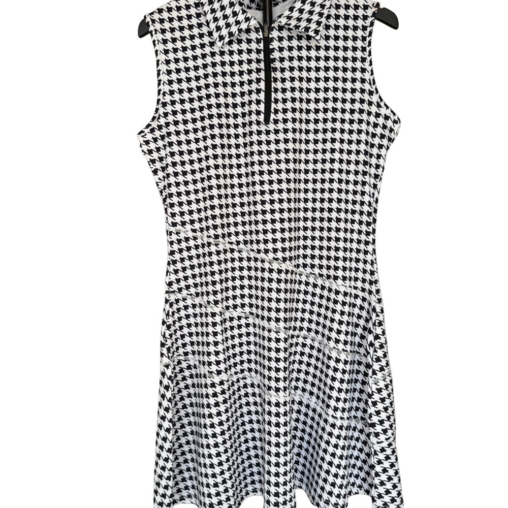 Sleeveless Houndstooth Golf/Tennis Sport Polo Dress With bottoms (w/pocket!) NWT